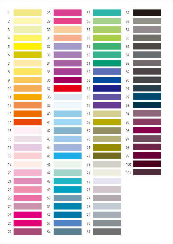 カラー素材カラーチャート